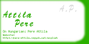 attila pere business card